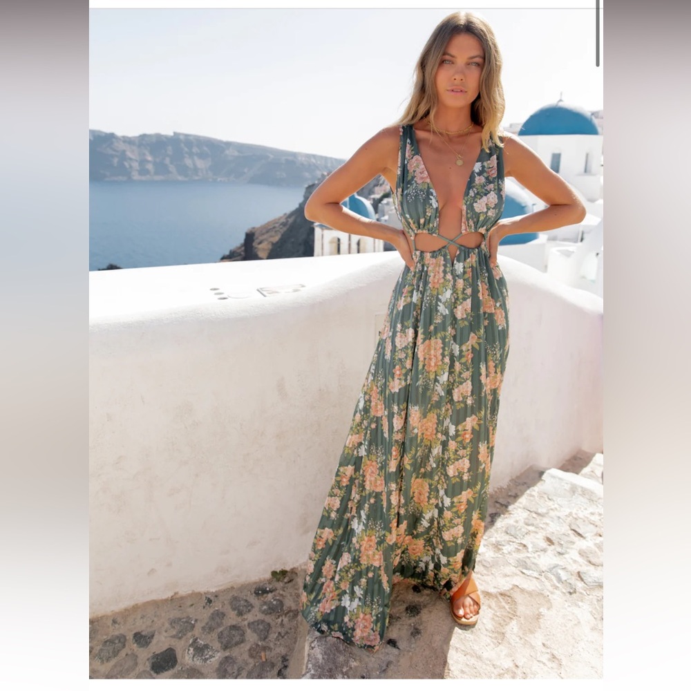 Hello Molly Forest Fairy Maxi Dress Sage